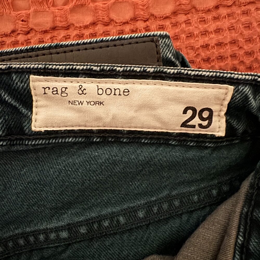 NWOT Rag and Bone Deep Blue High Rise Wide Leg Button Fly Jeans / never worn - Picture 8 of 8